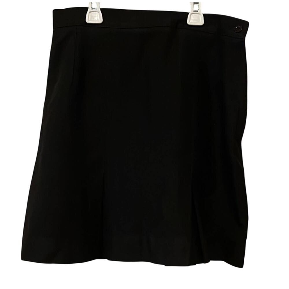 John Hall England Women's Black Mini Skirt Side Zip Size L22 Date Night Feminine